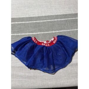 Buffalo Bills Kids Blue Glitter Tulle Tutu Skirt Red Logo Waistband NFL Fan Gear